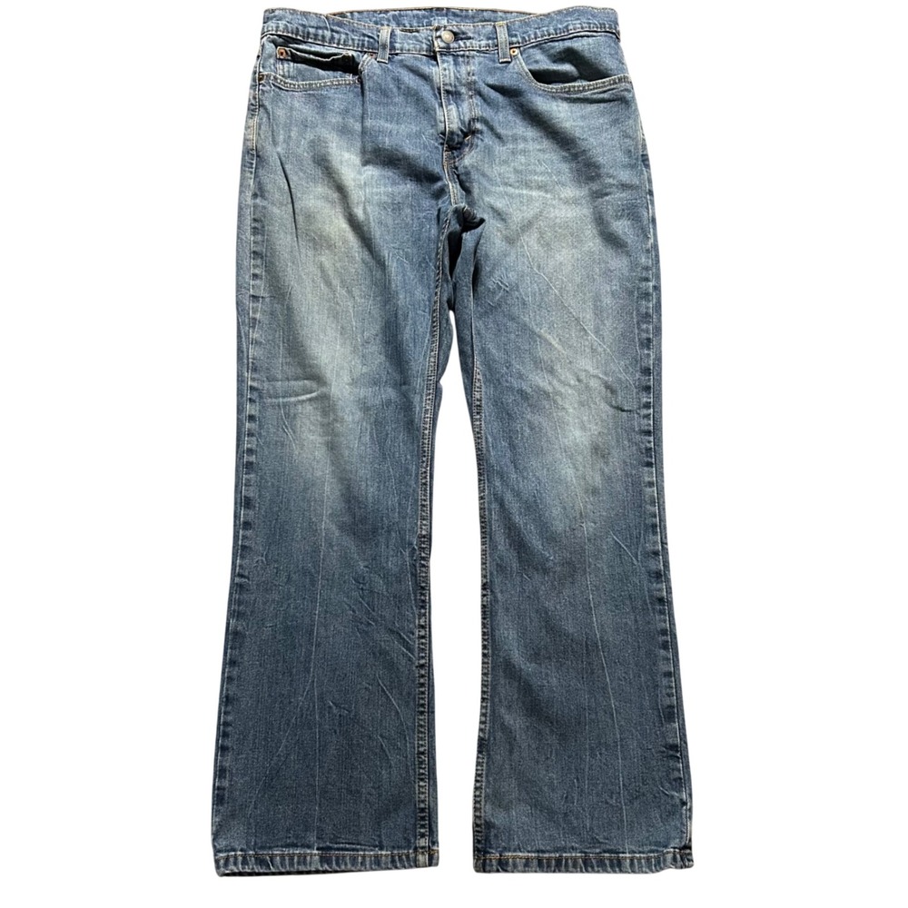 Levi's 527 Slim Bootcut Jeans Mens 36x30 (Fits 35x30) Blue Medium Wash Denim